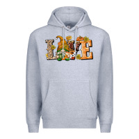 Heather Grey Love Gnome Premium Hoodie - texasbilliewilder