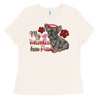 Bone my valentine has paws french bulldog Ladies Tee - RanaPortraitStore