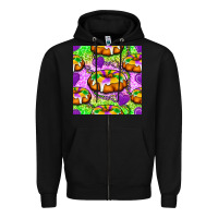 Black Mardi Gras king cake seamless pattern Zipper Hoodie - BundleAndBundleShop