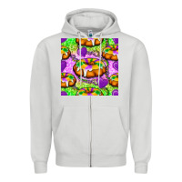 Dove Grey Mardi Gras king cake seamless pattern Zipper Hoodie - BundleAndBundleShop