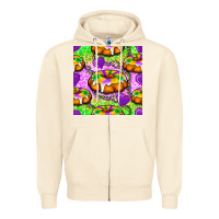 Sandshell Mardi Gras king cake seamless pattern Zipper Hoodie - BundleAndBundleShop