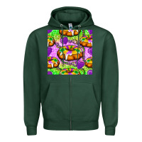 Sports Green Mardi Gras king cake seamless pattern Zipper Hoodie - BundleAndBundleShop