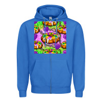 True Royal Mardi Gras king cake seamless pattern Zipper Hoodie - BundleAndBundleShop