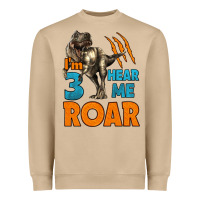 Mushroom i'm three hear me roar dinosaur birthday Heavyweight Sweatshirt - LillyAllenDesigns