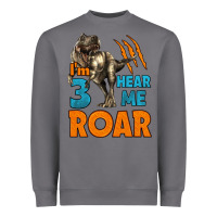 Storm i'm three hear me roar dinosaur birthday Heavyweight Sweatshirt - LillyAllenDesigns