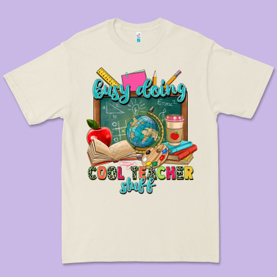 Busy Doing Cool Teacher Stuff Premium Tee Designed By Zillion Design Studio