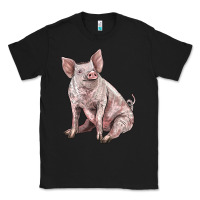 Black american yorkshire pig Classic Tee - LillyAllenDesigns