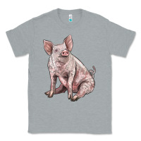 Heather Grey american yorkshire pig Classic Tee - LillyAllenDesigns