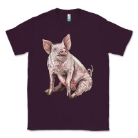 Plum american yorkshire pig Classic Tee - LillyAllenDesigns