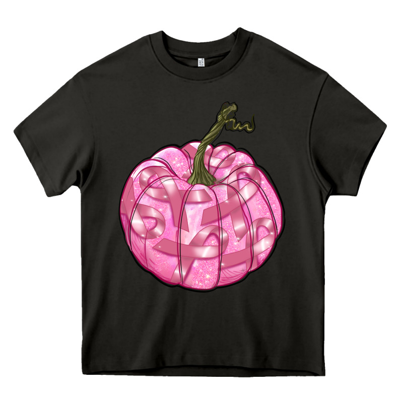 Pink Pumpkin With Breast Cancer Ribbons Heavy Core Tee by RanaPortraitStore | Teevron