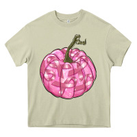 Mossy pink pumpkin with breast cancer ribbons Heavy Core Tee - RanaPortraitStore