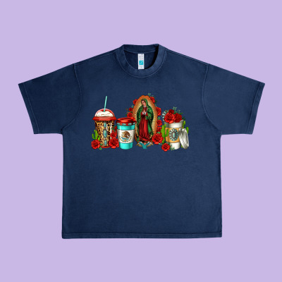 Lady Of Guadalupe Coffee Urban Heavy Tee Designed By Jasminsmagicworld
