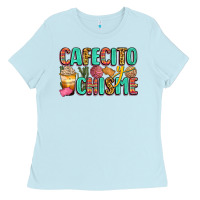 Baby Blue cafecito y chisme Ladies Tee - Zillion Design Studio