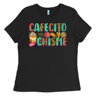 Black cafecito y chisme Ladies Tee - Zillion Design Studio