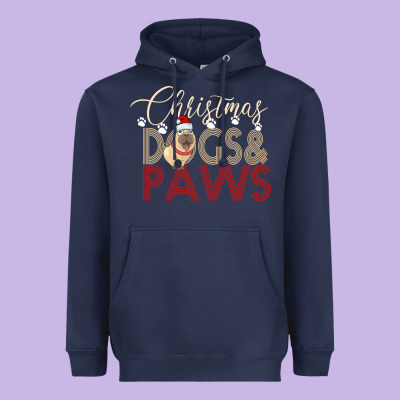 Christmas Dogs Paws Heavyweight Hoodie Designed By Bettercallsaul