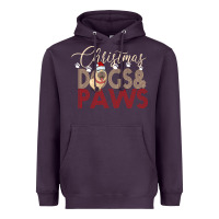 Plum Christmas Dogs Paws Heavyweight Hoodie - Bettercallsaul