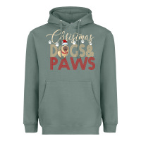 Sage Christmas Dogs Paws Heavyweight Hoodie - Bettercallsaul