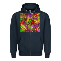 Navy Mardi Gras Lobster Seamless Pattern Zipper Hoodie - BundleAndBundleShop