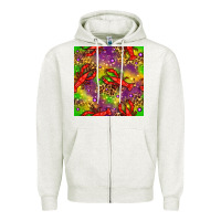 Oatmeal Heather Mardi Gras Lobster Seamless Pattern Zipper Hoodie - BundleAndBundleShop