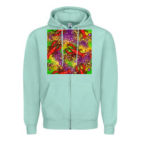 Seafoam Mardi Gras Lobster Seamless Pattern Zipper Hoodie - BundleAndBundleShop