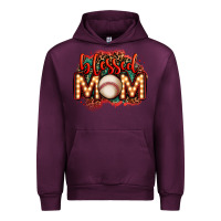 Mauve Wine blessed baseball mom lightbulb letters Urban Hoodie - OliviaCreatesArt