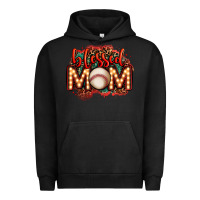 Pigment Black blessed baseball mom lightbulb letters Urban Hoodie - OliviaCreatesArt