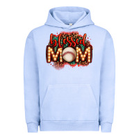 Pigment Grape Ice blessed baseball mom lightbulb letters Urban Hoodie - OliviaCreatesArt