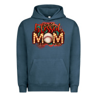 Pigment Midnight Navy blessed baseball mom lightbulb letters Urban Hoodie - OliviaCreatesArt