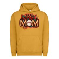 Pigment Peanut Butter blessed baseball mom lightbulb letters Urban Hoodie - OliviaCreatesArt