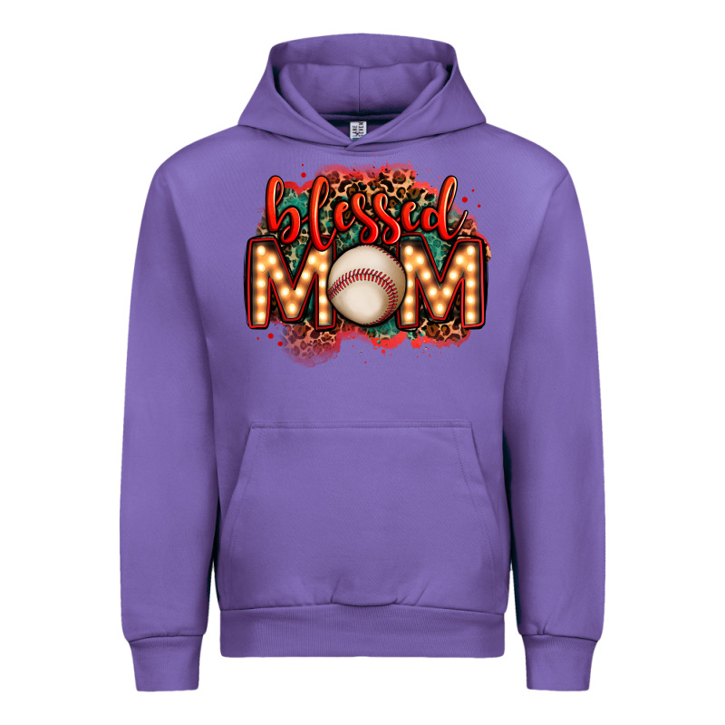 Blessed Baseball Mom Lightbulb Letters Urban Hoodie by OliviaCreatesArt | Teevron