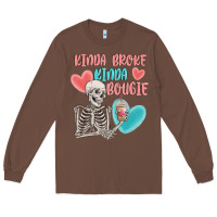 Chestnut kinda broke kinda bougie Long Sleeve Tee - MaliasSmallBusiness