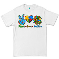 White peace love autism Premium Tee - AdoDesignShop