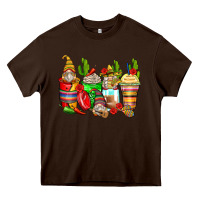 Chocolate Brown mexican gnomes coffee cups Heavy Core Tee - Zillion Design Studio