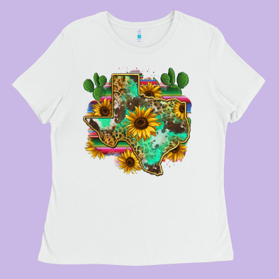 Texas Map Ladies Tee Designed By Zillion Design Studio