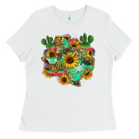 White texas map Ladies Tee - Zillion Design Studio