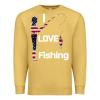 Antique Gold I love fishing Premium Sweatshirt - Bettercallsaul