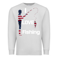 Dove Grey I love fishing Premium Sweatshirt - Bettercallsaul