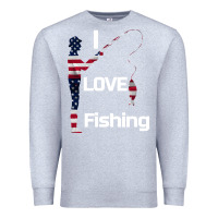 Heather Grey I love fishing Premium Sweatshirt - Bettercallsaul