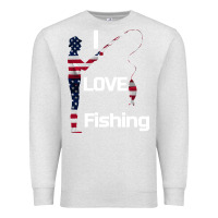 Oatmeal Heather I love fishing Premium Sweatshirt - Bettercallsaul