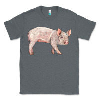 Charcoal Heather american yorkshire pig  baby Classic Tee - LillyAllenDesigns