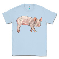 Dusty Blue american yorkshire pig  baby Classic Tee - LillyAllenDesigns