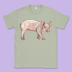 American Yorkshire Pig  Baby Classic Tee Designed By Lillyallendesigns