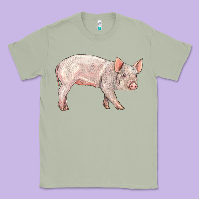 American Yorkshire Pig  Baby Classic Tee Designed By Lillyallendesigns