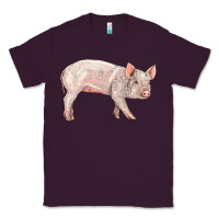 Plum american yorkshire pig  baby Classic Tee - LillyAllenDesigns