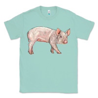 Seafoam american yorkshire pig  baby Classic Tee - LillyAllenDesigns