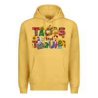 Antique Gold Tacos and tequila Premium Hoodie - NancyCooperArtShop