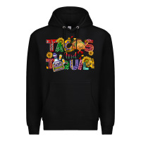 Black Tacos and tequila Premium Hoodie - NancyCooperArtShop