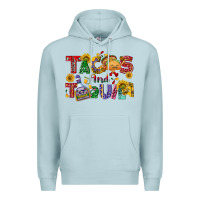 Blue Mist Tacos and tequila Premium Hoodie - NancyCooperArtShop