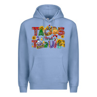 Colony Blue Tacos and tequila Premium Hoodie - NancyCooperArtShop