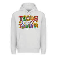 Dove Grey Tacos and tequila Premium Hoodie - NancyCooperArtShop